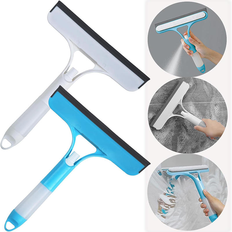 Mini Window Cleaning Squeegee 3 in 1 Multi Function Glass Mirror Microfiber Scrub Household Car Cleaner Tools