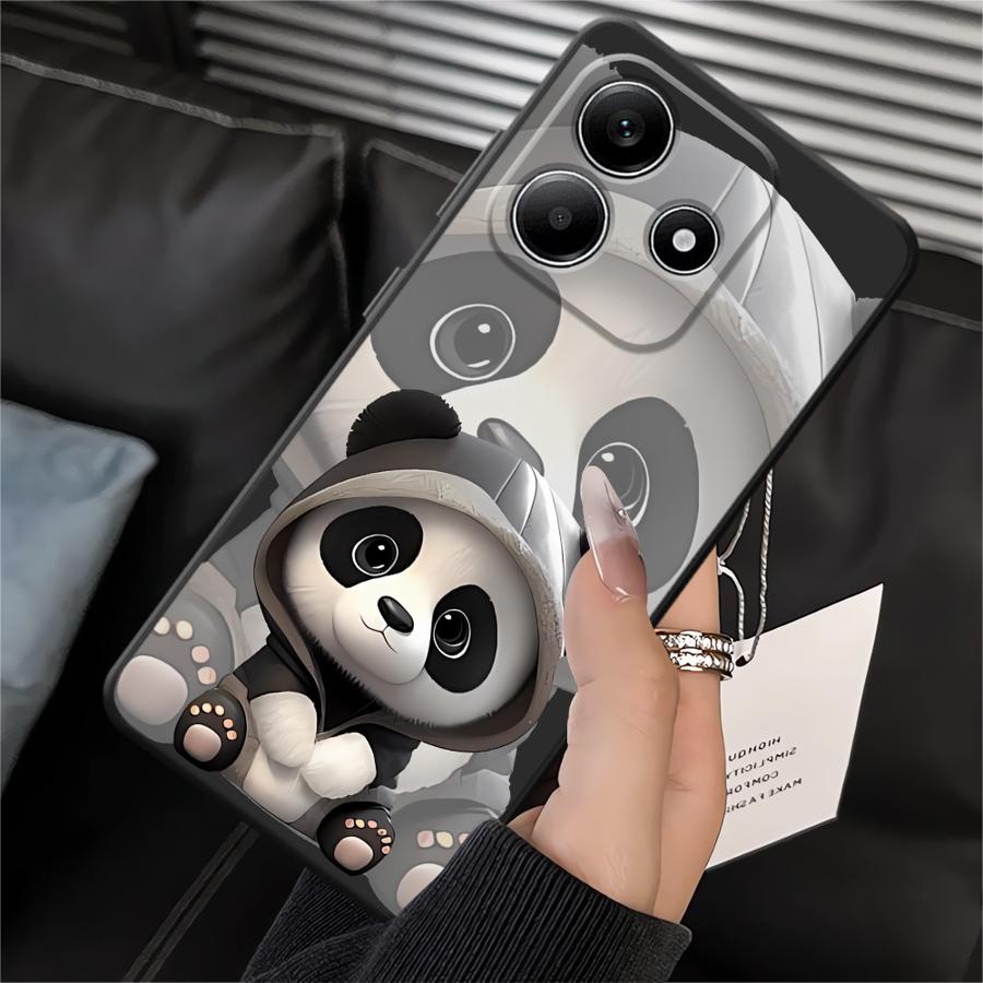 Phone Cover Case for Xiaomi Redmi Note 14 A1 A2 A3 12S 9 8 7 12 11 Pro 11S 14C 13 Pro Plus A4 A5 K40 K80 10 12C 13C Cute Panda
