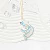 3D Beaded Conch Shells Starfish Hanging Rope Keychain Rhinestone Beaded Patches Crystal Bag Charm Handmade Hanging Decoration