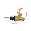 Creative Zinc Alloy Deer Head Wine Pourer Reusable Wine Bottle Aerator for Liquor Bar Home Party Use Liquor Pourer