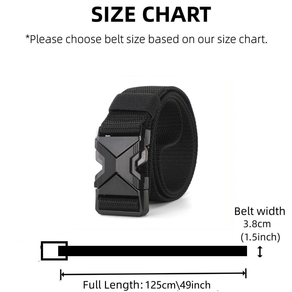 2PC Quick Release Pluggable Buckle Sports Belt Breathable Men Belts For Men Pants Belt Men Bbelt Perfect for Outdoor Adventures