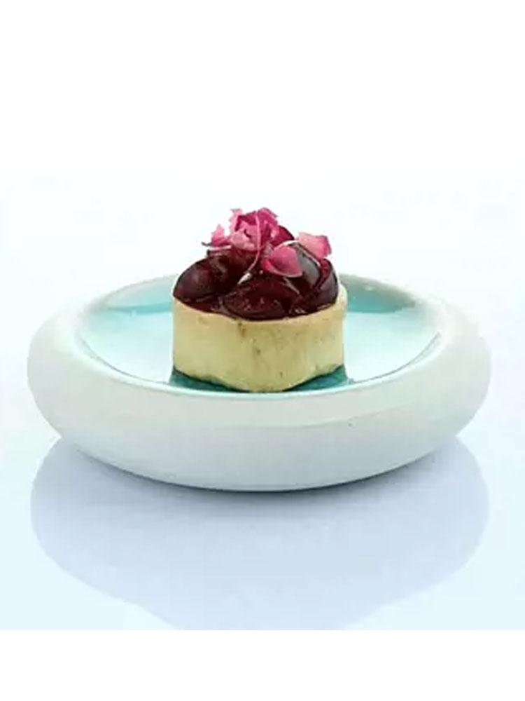 BRCeramics Molecular Gastronomy Tableware Appetizer Plate Sashimi Plate Restaurant Circular Insulation Ceramic Dessert PlatesEY