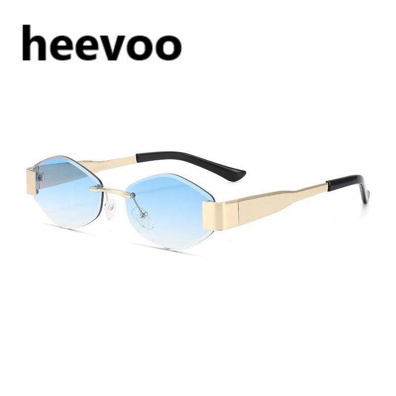 

Women s Diamond-Shaped Rimless Polygonal Sunglasses High-End Trendy Fashion Elegant Versatile UV Protection for Young Women only 1pcs sunglasses