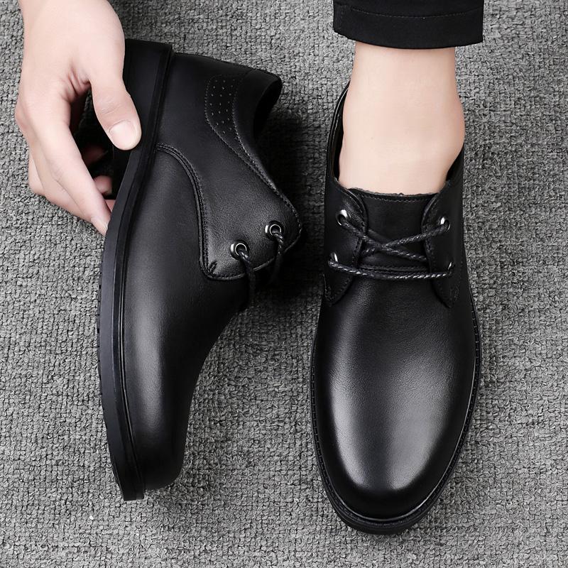 Genuine Leather Mens Oxford Shoes Leisure Walk Men Casual Shoes Comfortable Formal Dress Footwear Classic Male Business Footwear