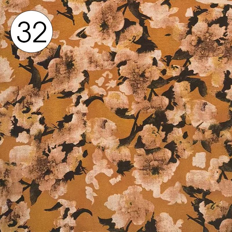 100x145cm Pastoral Style Small Floral Printed Fabric Retro Cotton Linen Fabric For Sewing Clothes Tablecloth DIY Patchwork