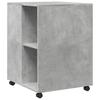 Side Table with Casters Concrete Grey 55x60x78 cm Particleboard