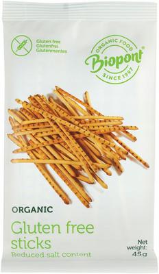 LICHT GEZOUTE GLUTENVRIJE BROODSTENGELS BIO 45 g - BIOPONT