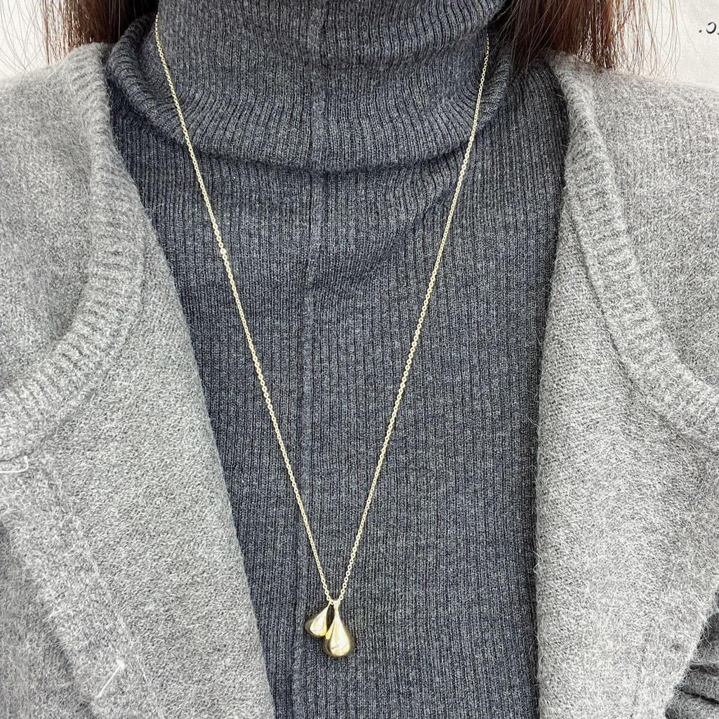 Korean Blogger Style Water Drop Pendant Necklace - Autumn/Winter Fashion Accessory for Women