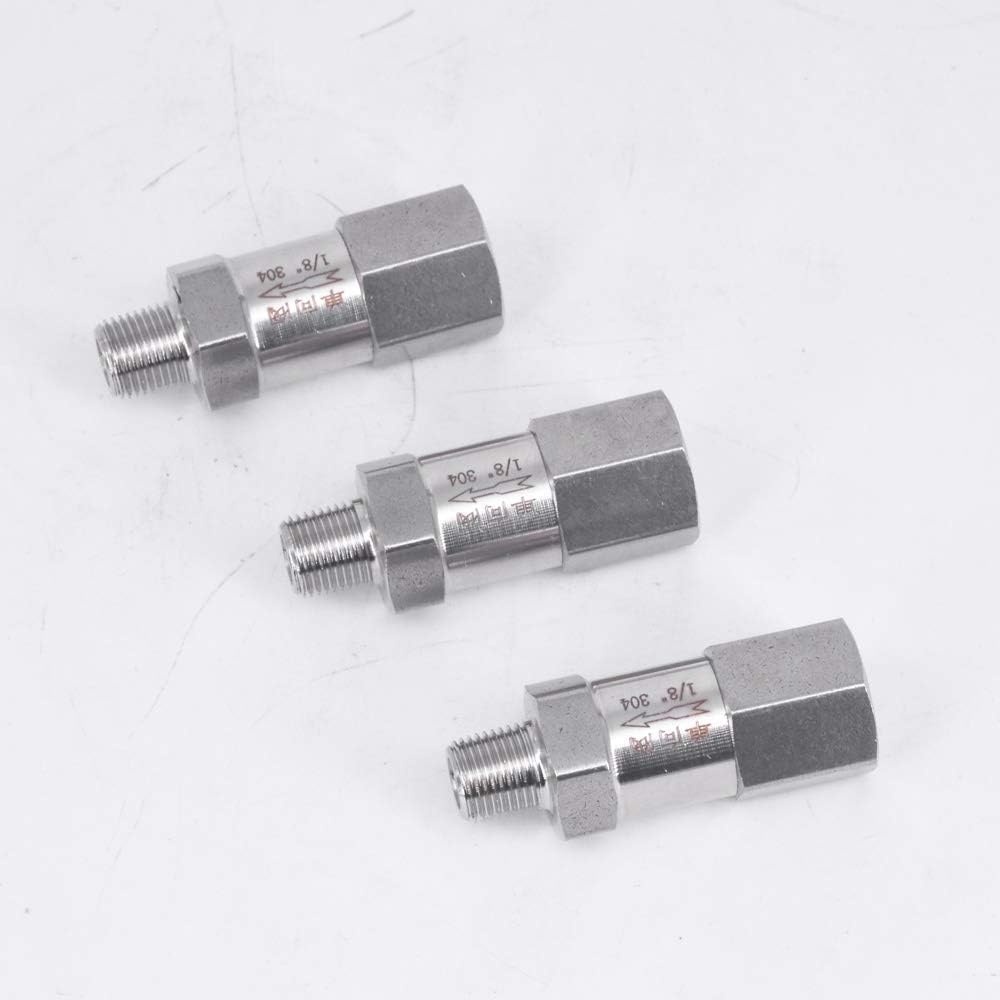 1/8 1/4 3/8 1/2 Inch BSP NPT Female To Male 1 Way Check Valve Non-Return Inline 304 Stainless Steel (Specification : 1/4 Inch , Voltage : NPT), 0.25