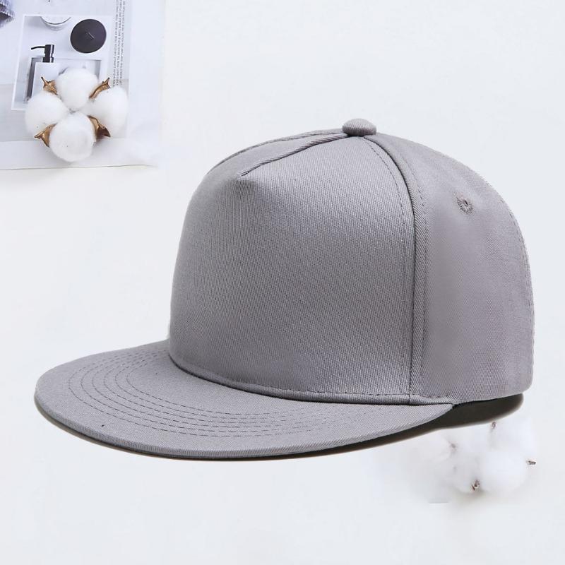 

Hip Hop Flat Rim Hat Embroidery Female Printing Travel Hat Student Male Adjustable серый
