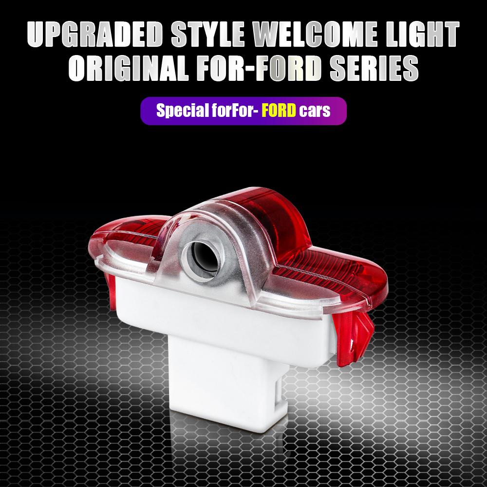AAAMR1 2PCS Car Laser Projector LED HD Induction Lamp Welcome Light for Mondeo 2007-2013 Mustang ST RS Ford Max 2007-2008 Focus 2 F150