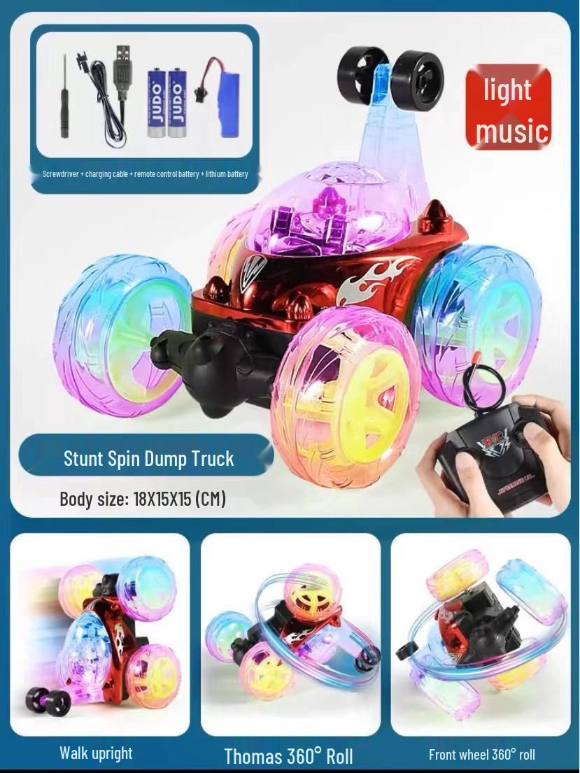 

Большой игрушечный самосвал с дистанционным управлением, со светом, музыкой, USB-зарядкой, для детей - Трюковая и внедорожная гоночная машина 1 lithium battery (30 min)