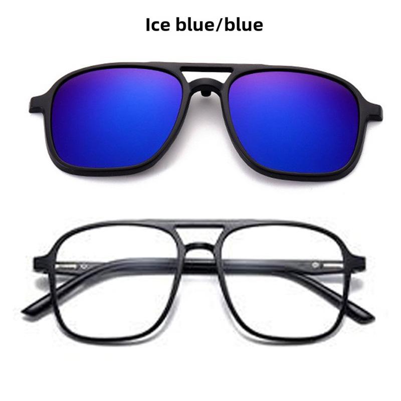 Fashion Optical Spectacle Frame Men Women Myopia With 5 Clip On Sunglasses Magnetic Glasses For Male Eyeglasses
