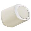 Desktop Trash Can Plastic Minimalist Design Mini Pressing Table Round Wastebasket for Office Beige