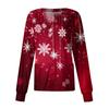 Dame fritidsjakke med langermet enkelt-breasted juletrykt beskyttelsesklær cardigan topp