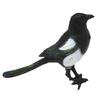 Pájaro de Simulación Urraca Animal Realista Figuras de Pájaros Adorno de Jardín para Fotografía de Jardín Accesorio Césped Micro Paisaje Casa