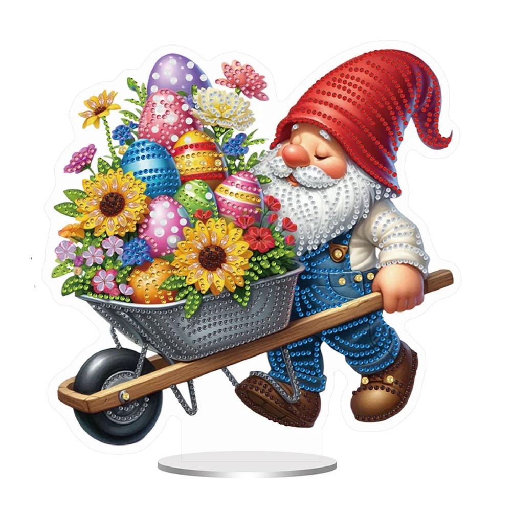 Easter Special Shaped Diamond Painting Desktop Ornaments Kit Acrylic 5D DIY Diamond Art Tabletop Decorations Bedroom Table Decor