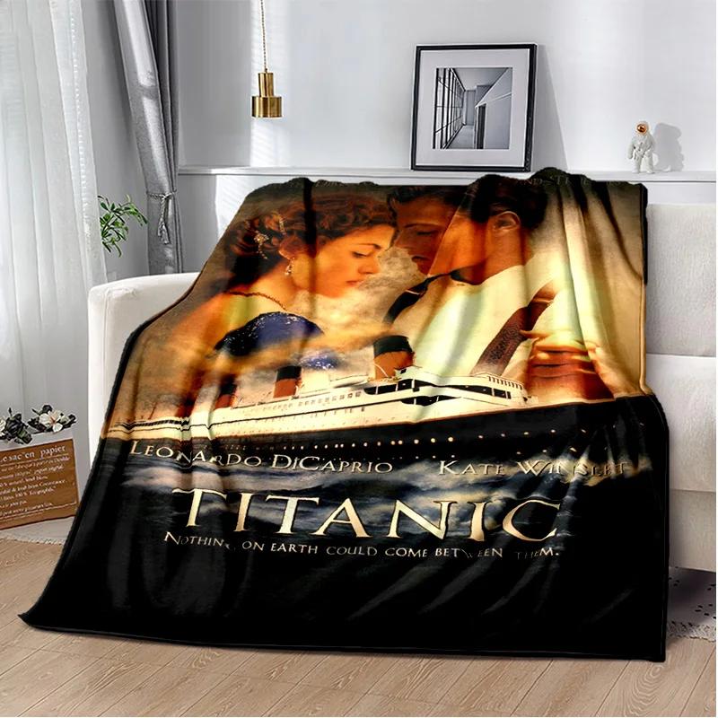 D Titanic Movie Print Throw Blanket Soft Cozy Blanket for Home Bedroom Sofa Travel Office Kids  MultiUse