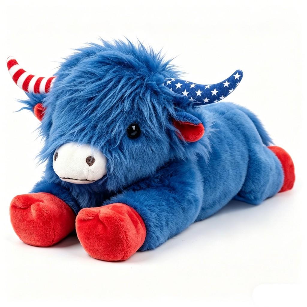 Highland Cow Plush Toy With Super Soft Short Pile For Kids And Adults