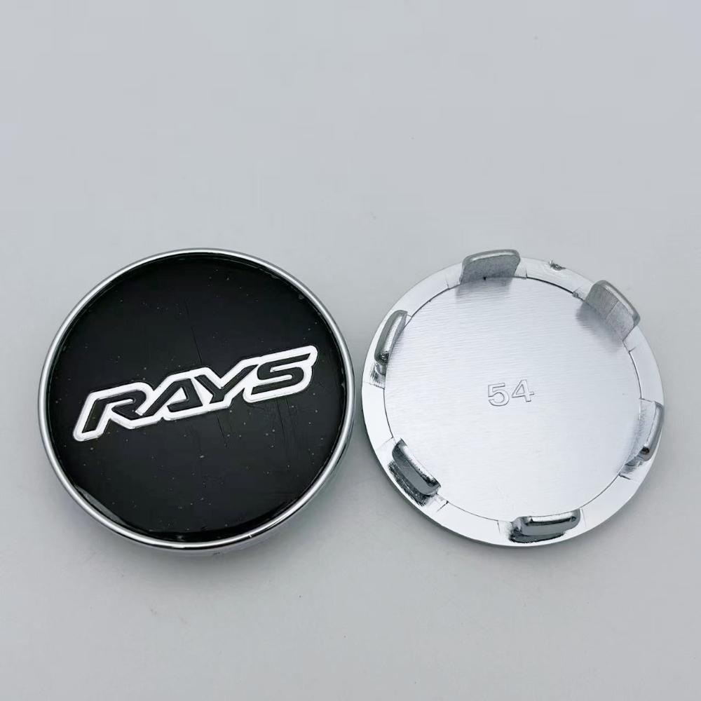 4pcs 54mm Car Wheel Center Caps With RAYS Logo Emblem Wheel Centre Cover Auto Rims Dust Cover Hubcaps Car Styling Accessories