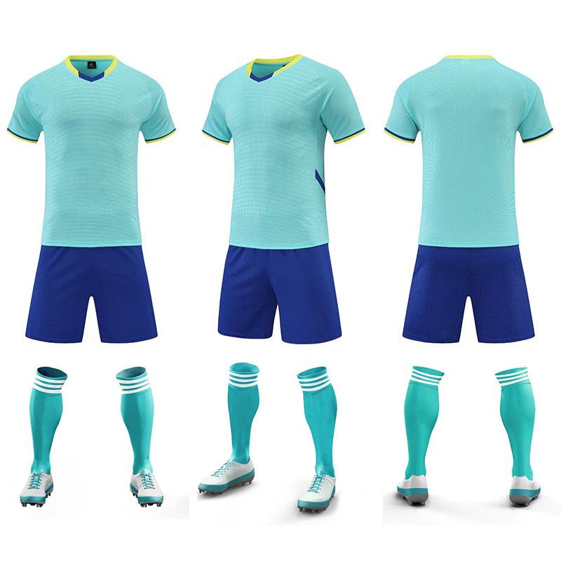 A Short-sleeved Football Training Jersey, a Football Jersey Set for Men and Women, and Short Sleeves Can Be Printed for Cross-border Children's 
