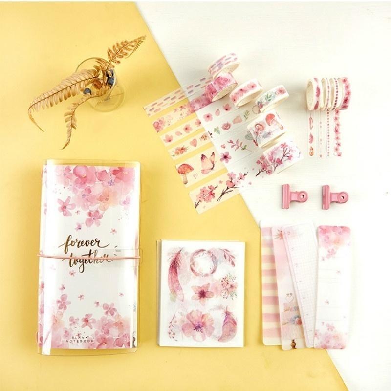 DIY Washi Tape Büroklammern Aufkleber Geschenkbox Journal Traveler Notizbuch Handbuch Set Persönlicher Tagebuchplaner Zubehör für Mädchen