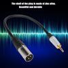 Gold Plated 3.5mm Mono Male To 3PIN XLR Male PVC Exterior Zinc Alloy   Adapter Cable