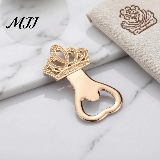 Heavy-duty Bottle Opener Electroplated Crown Shape Jar Opener, Multi Function Smooth Edges Lid for Various Caps