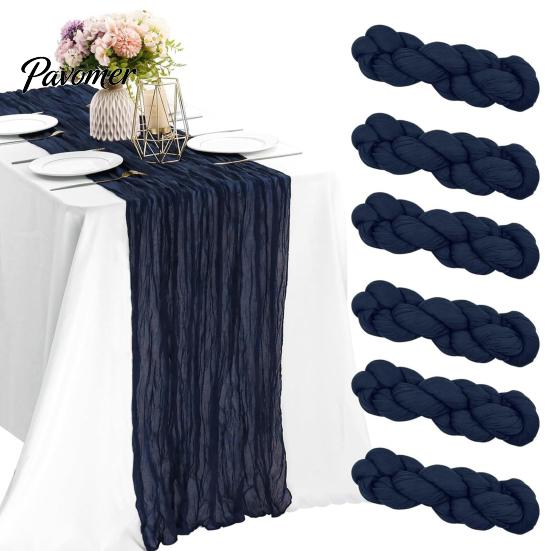 Langlebiger Tischschutz Rustikaler Käsetuch-Läufer, Hochzeit Transparente Dekoration Boho-Läufer für Brautparty Baby Weich