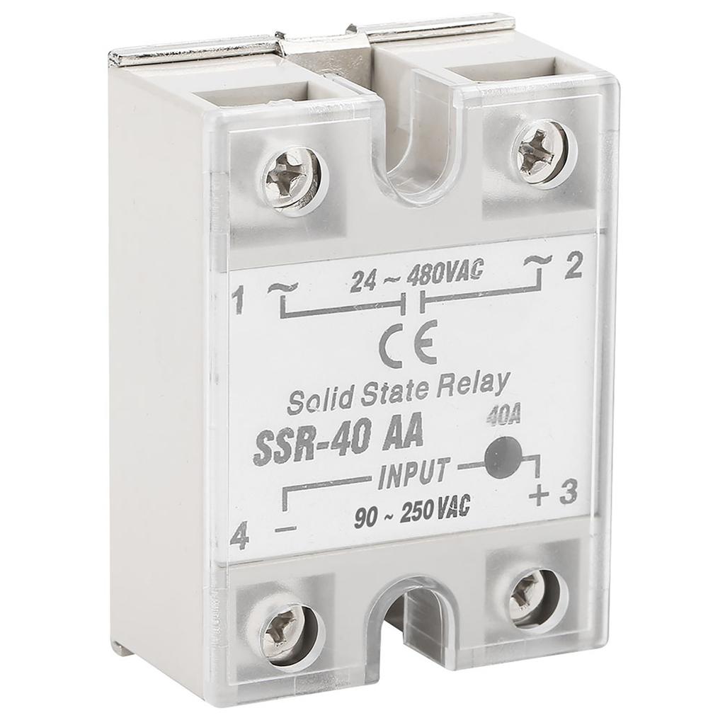 SSr  40AA 40A Solid State Relay Module AC AC Input 90 250V AC Output 24 480V AC