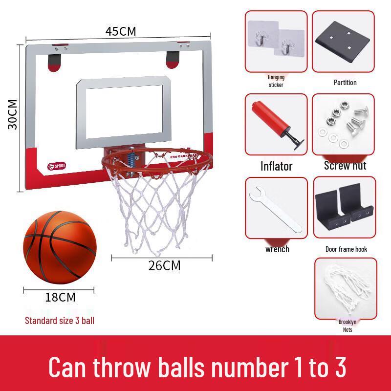 Jundingying Indoor Wall-Mounted Basketball Hoop Set