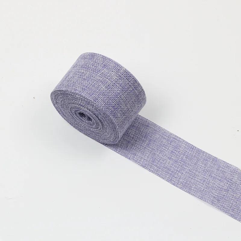 10M DIY Rustic Jute Ribbon Colorful Woven Linen Ribbon Burlap Hemp Fabric Hessian Hemp Cloth Christmas Wedding Decor linen rolls