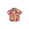 Children's Summer Clothing Children's Short Sleeve Shirt Vacation Style K-style Boys' Shirt Baby Boy Lapel Casual Tops Seaside