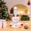 Christmas Snowman Plush Ornaments and Santa Doll Photo Props for Store Displays