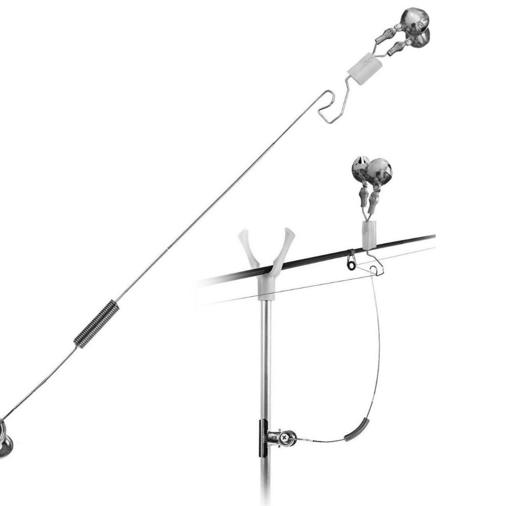 2pcs Twin Bells Ring Fishing Bell Bite Alarms Bite Bait Alarm Adjustable Fishing Twin Bells Ring Anti-corrosion Stainless Steel