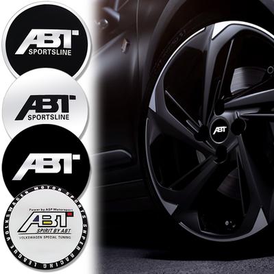 Aluminum 4PC 56mm ABT Logo Badge Car Wheel Center Hub Caps Emblem Stickers For RS3 RS4 RS5 RS6 Q3 Q5 Q7 Q8 A4 A7 A3 Accessories