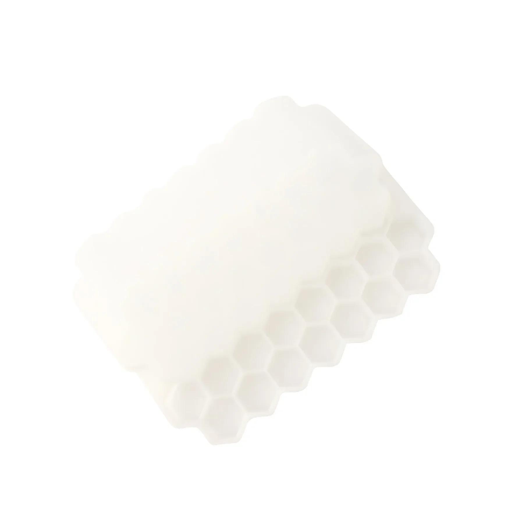 

Silicone Honeycomb Ice Tray with Cover Creative Stackable 37-cell Ice Box Easy to Demould Ice Tray Ice Cube Mold белый