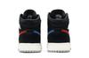 Kids' Sneakers Jordan 1 Mid Multi-Color Swoosh Black (GS) Black/Varsity Red-Varsity Royal-White-Cement Grey