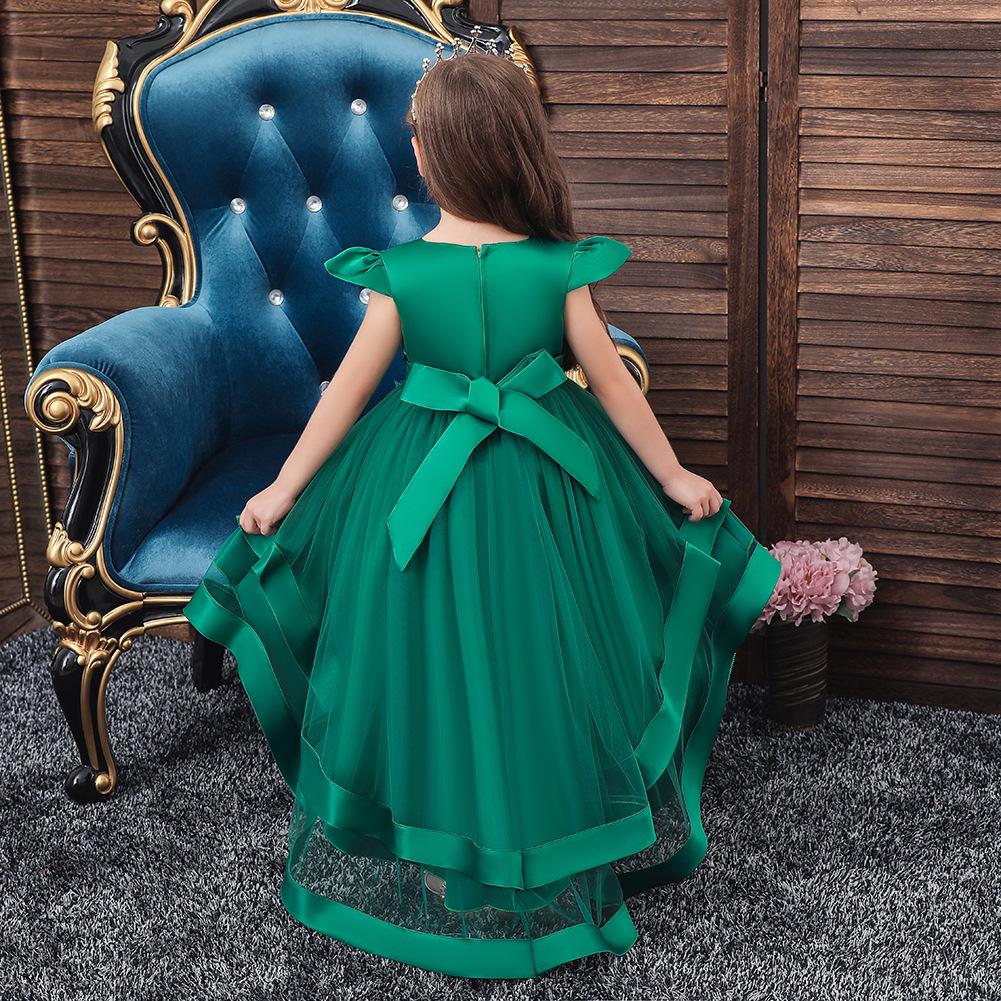 Children's Dresses Princess Dresses Girls Wedding Trailing Skirt Heavy Embroidery Dress Tutu Summer Party and Banquet Dresses