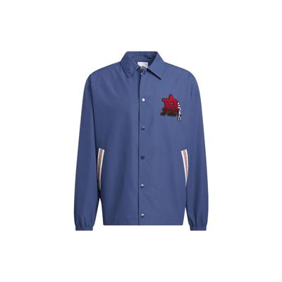 Originals Trefoil Logo Print Einreihige Coachjacke Herren Oberbekleidung Blau HS1993