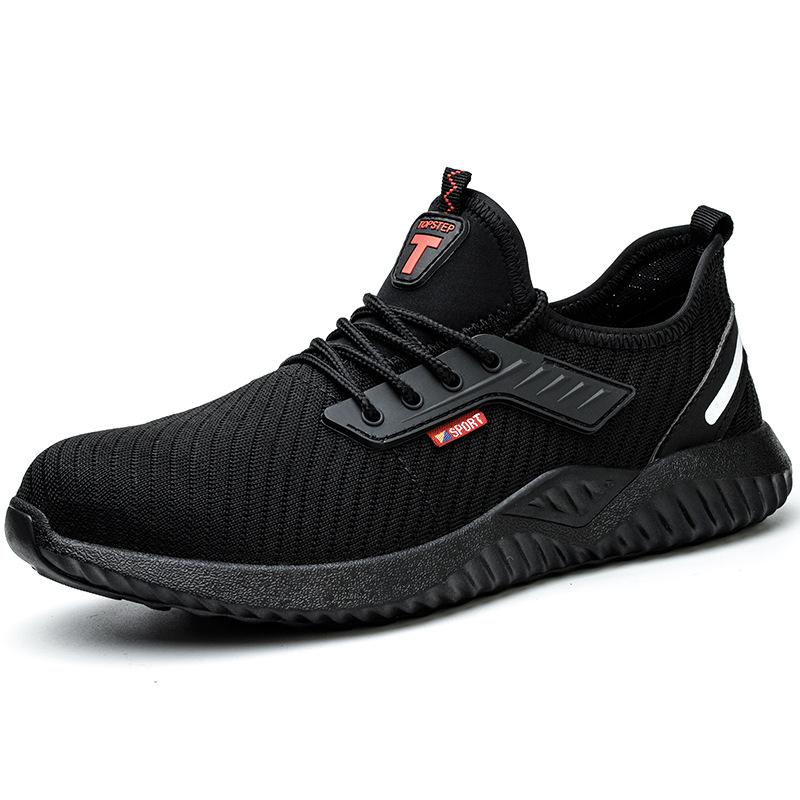 Breathable Anti Smash Safety Shoes Men Steel Toe Lightweight Puncture Proof Comfort Work Shoes 36