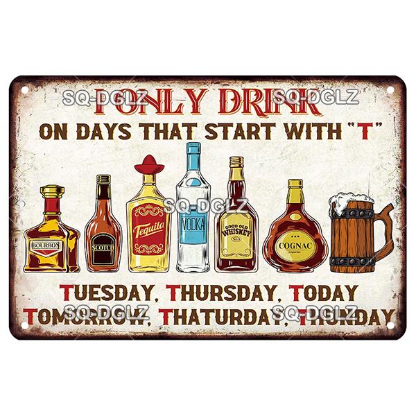 Vintage Metal Tin Sign Wall Decor Pub Bar Beer Retro Plaque Poster Wall Art Home Decor