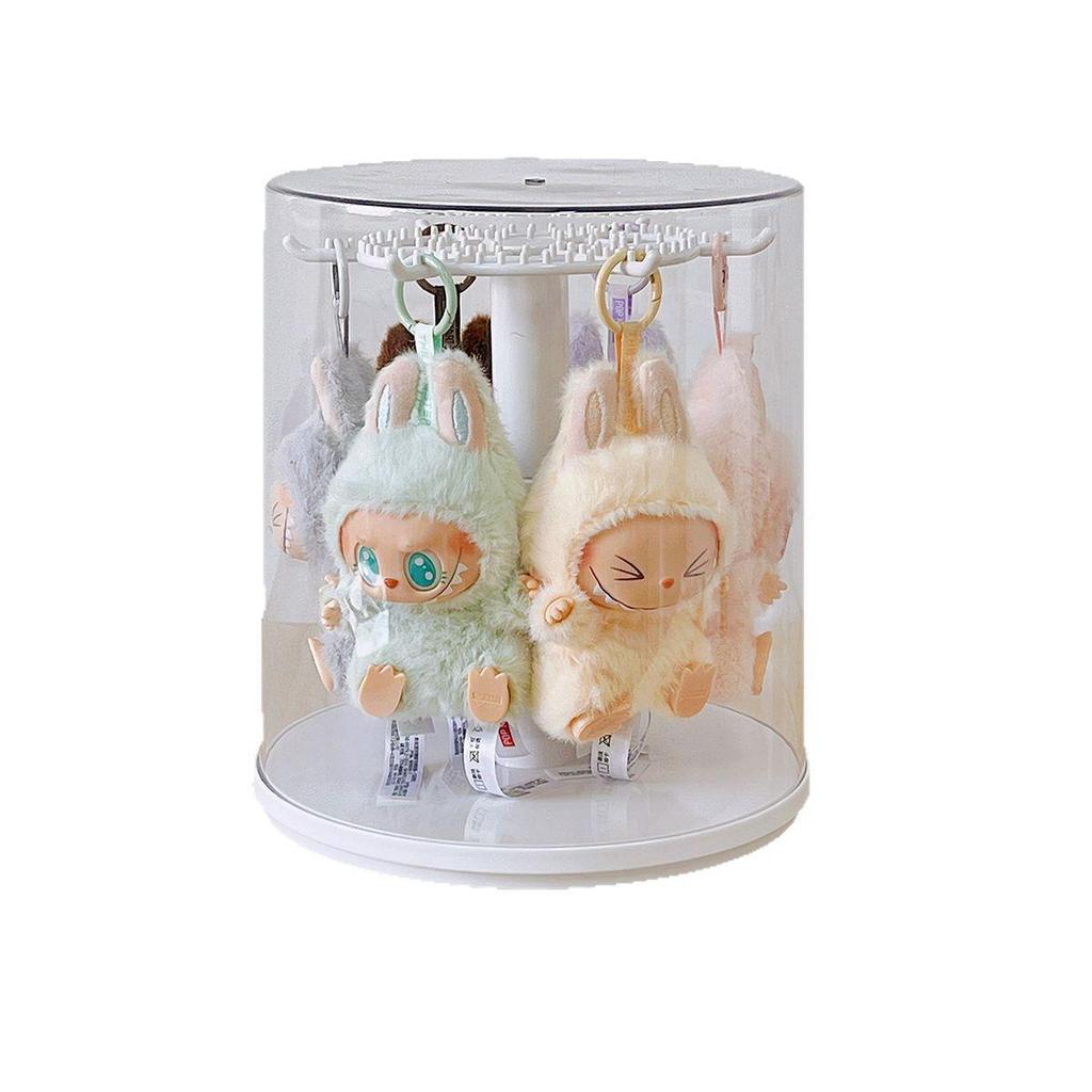 Rotating Labubu Plush Doll Display and Storage Box