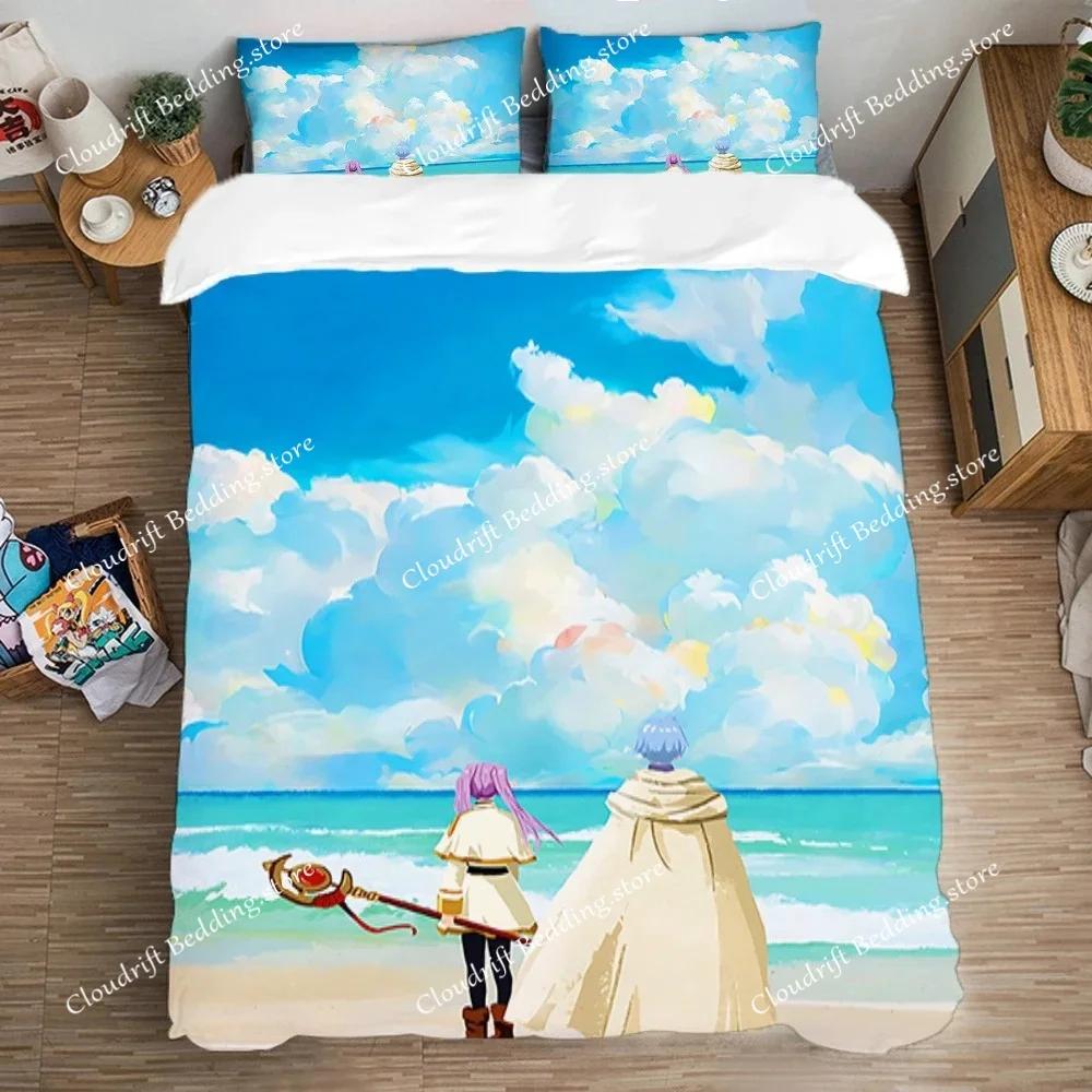 Queen Bed Comforter Sets Bedding Decorations Quilt Cover Set Fashion F-Frieren Beyond Journey's Ends Duvet Covers Pillowcase Art