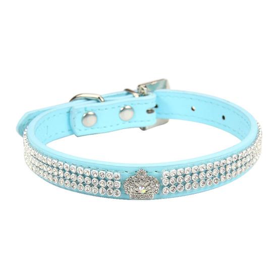 Pet Necklace Fashionable Neck?Circumference Adjustable Pet Supplies Rhinestone Embedded Dog Cat Choker Collar