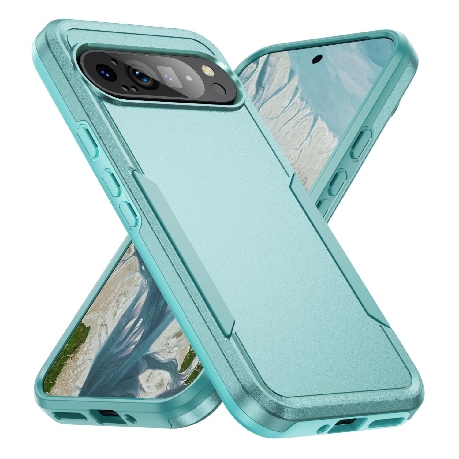

для pixel 9 pro XL 8 8A Противоударный чехол-накладка Capa Case для Google Pixel 9 Pro XL Pixel9 Pixel8 Двухслойные защитные чехлы for Pixel 9 зелёный