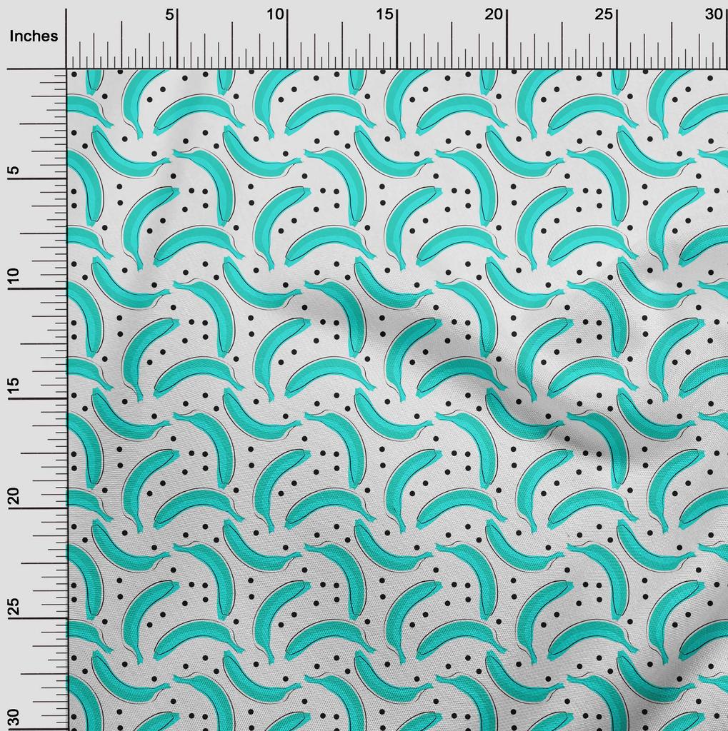 oneOone Cotton Flex Green Fabric Fruits Pineapple Sewing Fabric By The Yard Printed Diy Clothing Sewing Supplies 40 Inch