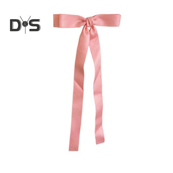 

Гладкие атласные ленты для волос, банты на шнуровке, большие резинки для хвостиков, шелковистые банты, шпильки для хвостиков, аксессуары для волос розовый