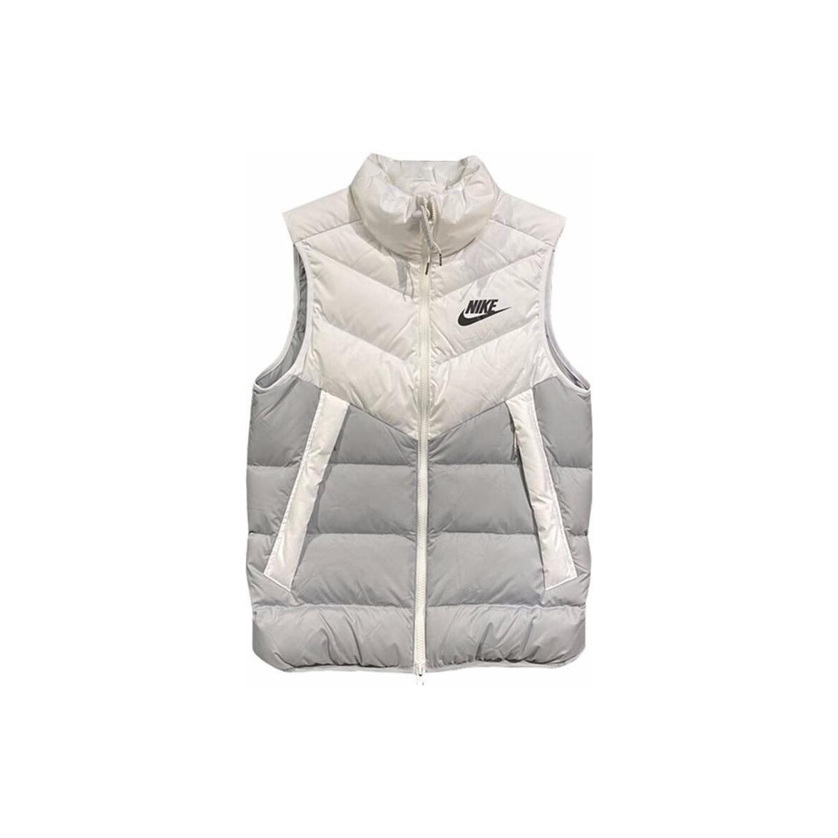 Nike Windproof Warm Stand Collar Down Vest White Grey Men s DV0757-100 S