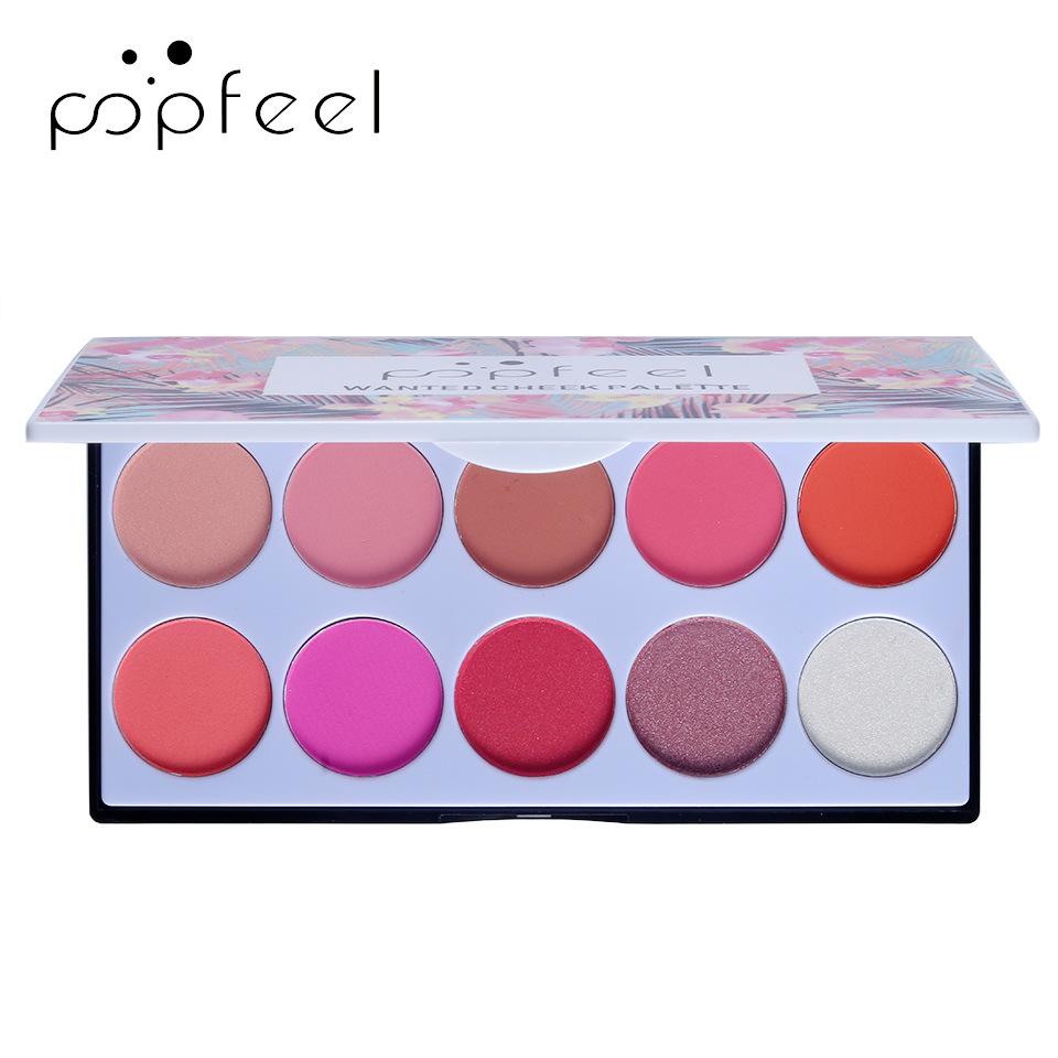 

POPFEEL Nude Makeup Beauty Natural Pink 10 цветов Румяна для начинающих Матовые блики Доступные румяна